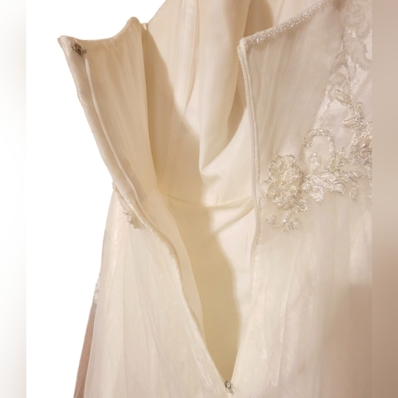 ✨Boho Beach Babe Mini: Custom David's Bridal Lace & Tulle Dream Dress ✨ … - Picture 10 of 12